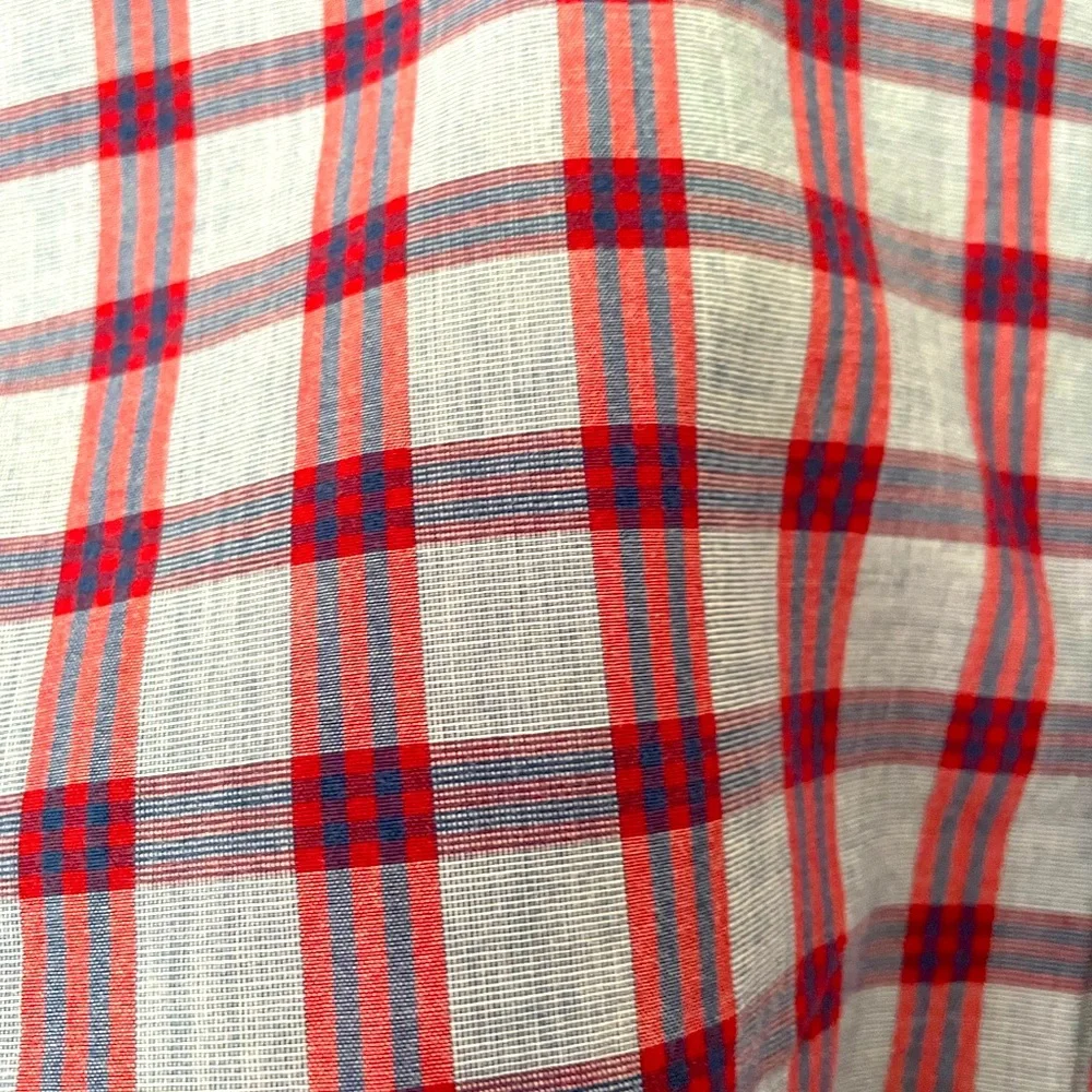 J.Crew men's Sz M Oxford blue and red plaid shirt - Picture 2 of 6